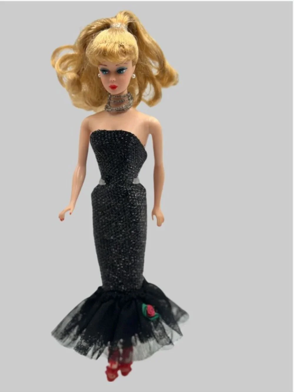 Vintage 1995 Barbie Doll 1958 Reproduction Solo in the Spotlight Bonus Clutch